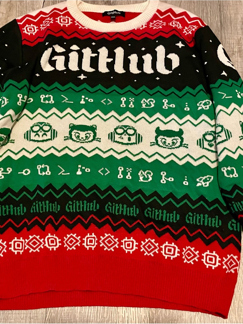 XXL GITHUB NERDY UGKY CHRISTMAS SWEATER